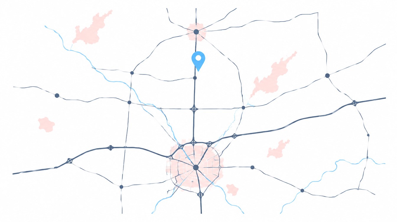 Map of the Dayton and Troy, Ohio service area